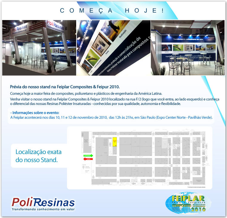 Come�a hoje a Feiplar Composites & Feipur 2010